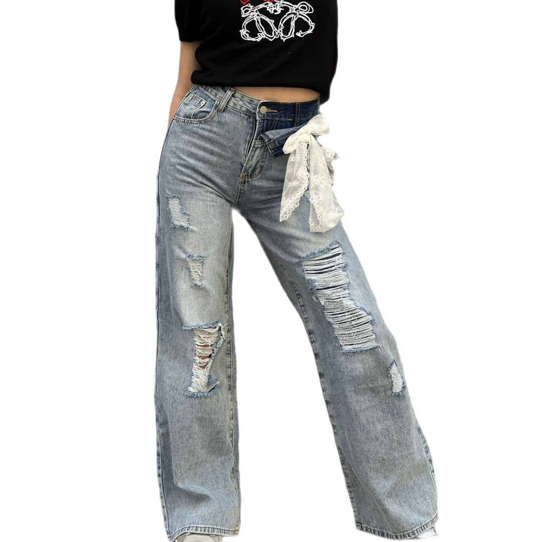 Damen destroyed Jeans im lässigen Oversized-Schnitt Drune