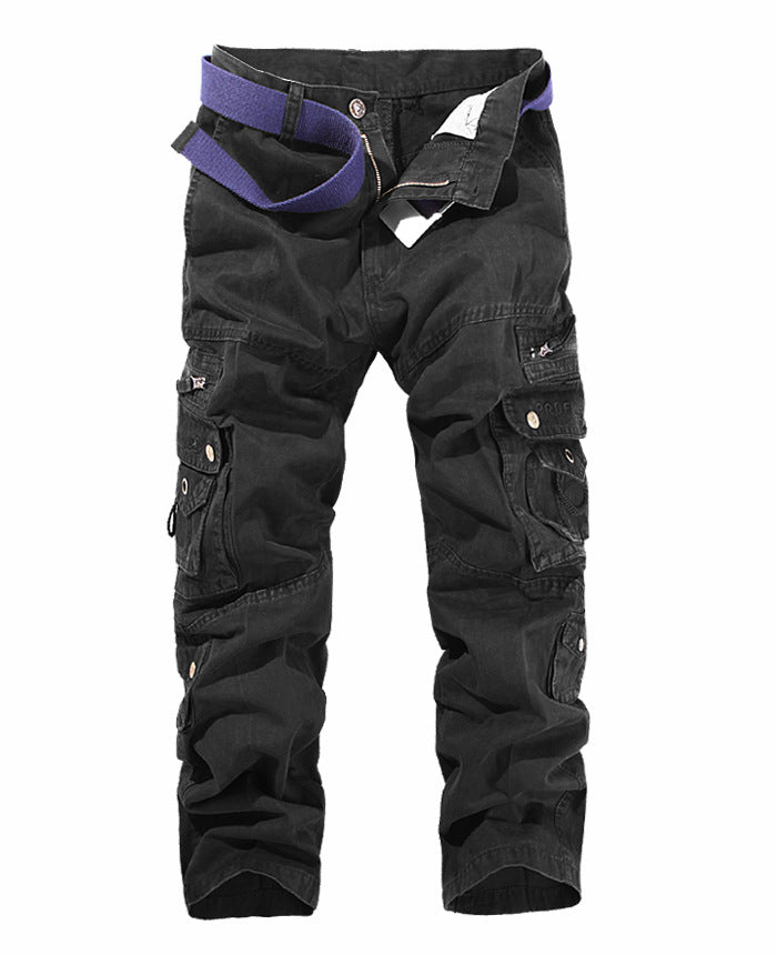 Herren Cargo-Hose mit mehreren praktischen Taschen und verstellbarem Gurt Drune