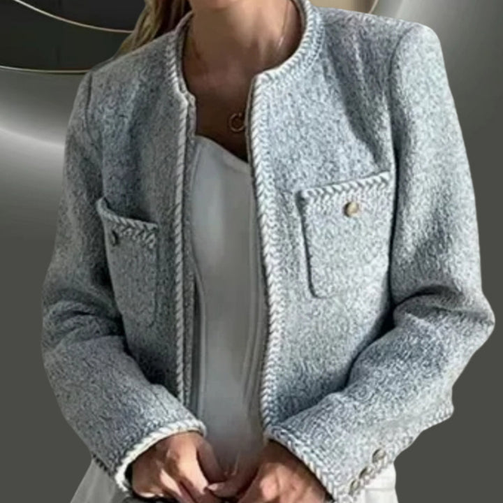 Damen elegante und strukturierte Kurzjacke Drune