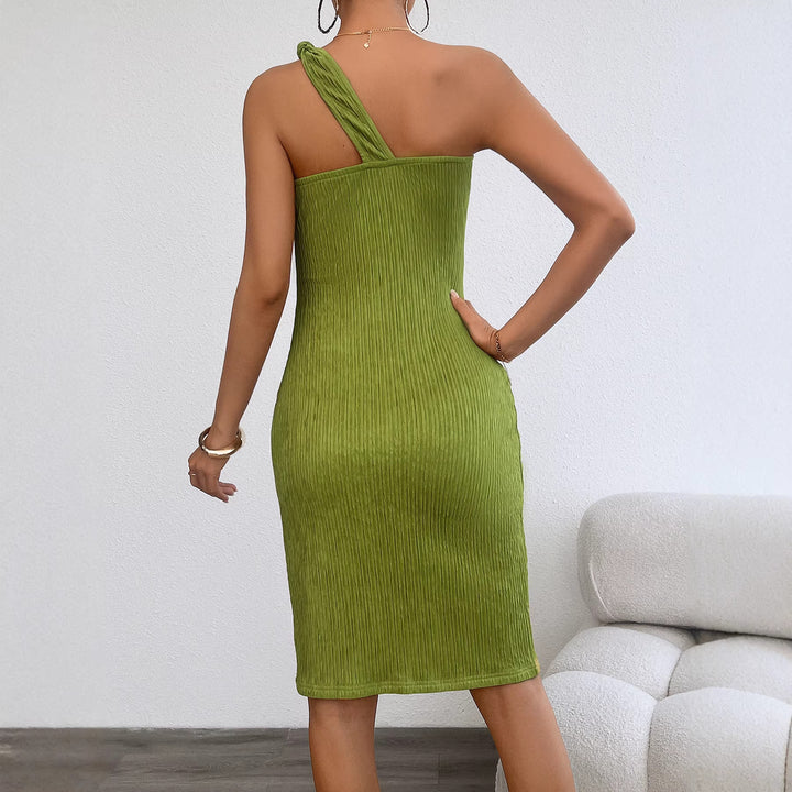 Damen Bodycon-Kleid mit schmaler Silhouette und asymmetrischem Träger Drune