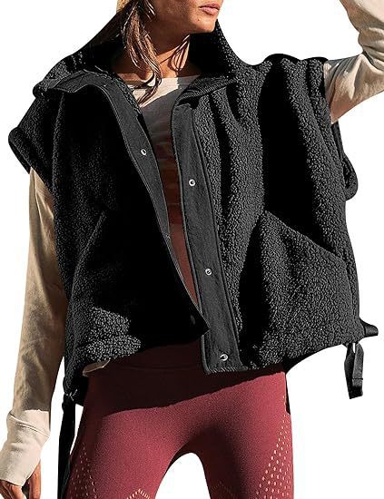 Damen kuschelige Weste aus Fleece mit praktischen Taschen und innovativem Design Drune