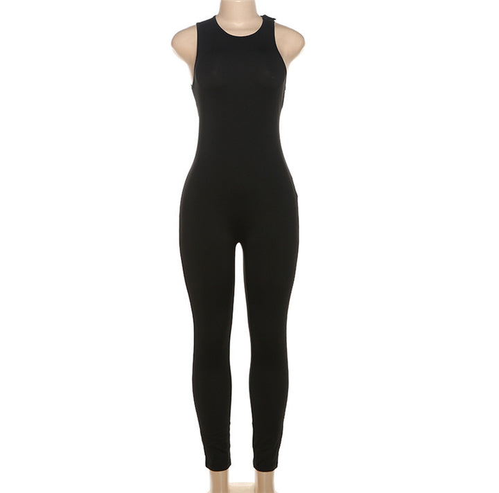 Damen Sportlicher Langoverall mit innovativem Cut-Out Drune