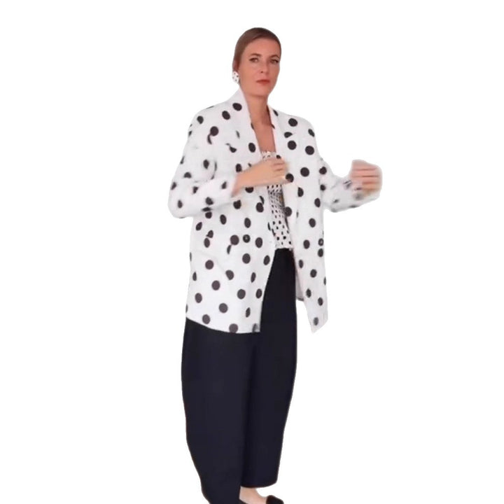 Damen modischer Blazer mit Punkten Drune