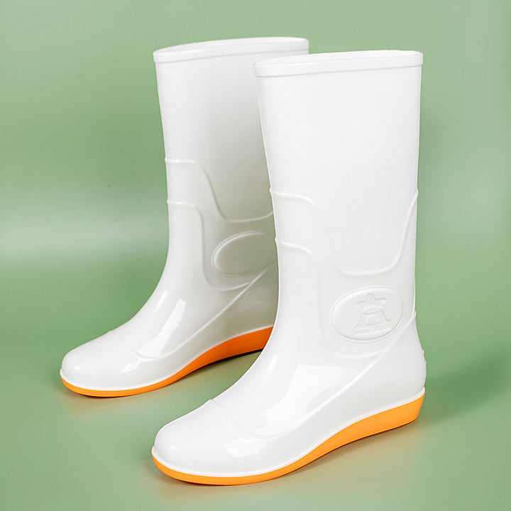 Damen wasserdichte Gummistiefel mit rutschfester Profilsohle und warmem Innenfutter Drune