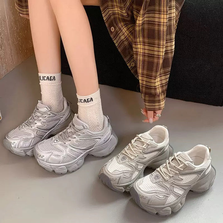 Damen Komfortable Lauf Sneakers mit atmungsaktivem mesh-Obermaterial und dämpfender Sohle Drune