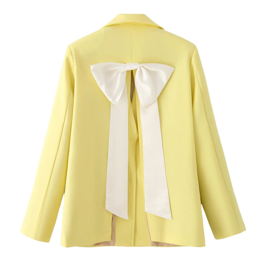Damen elegante Blazerjacke mit strukturiertem Gewebe und praktischen Taschen Drune
