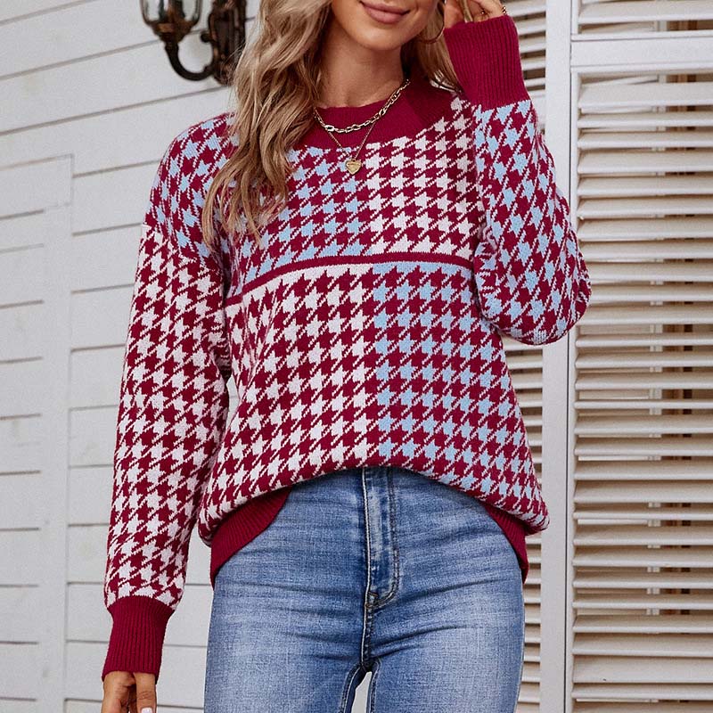 Drune | Geometrischer Strickpullover mit Modernem Muster