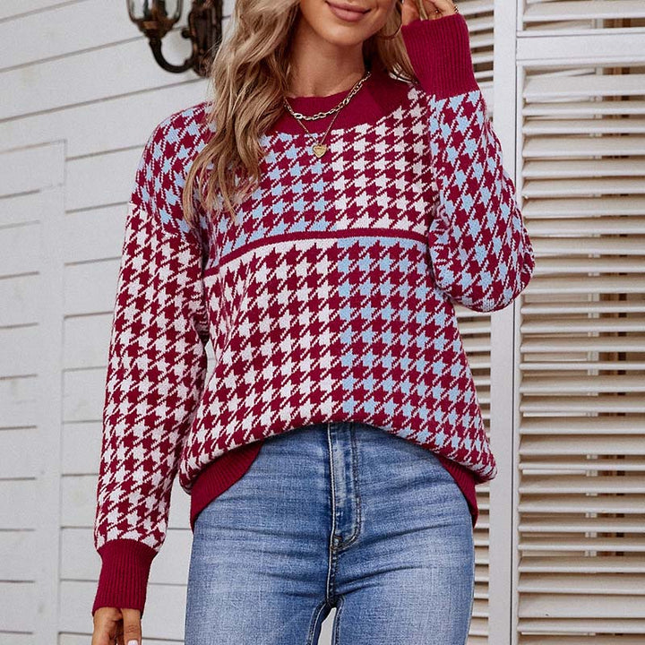 Drune | Geometrischer Strickpullover mit Modernem Muster