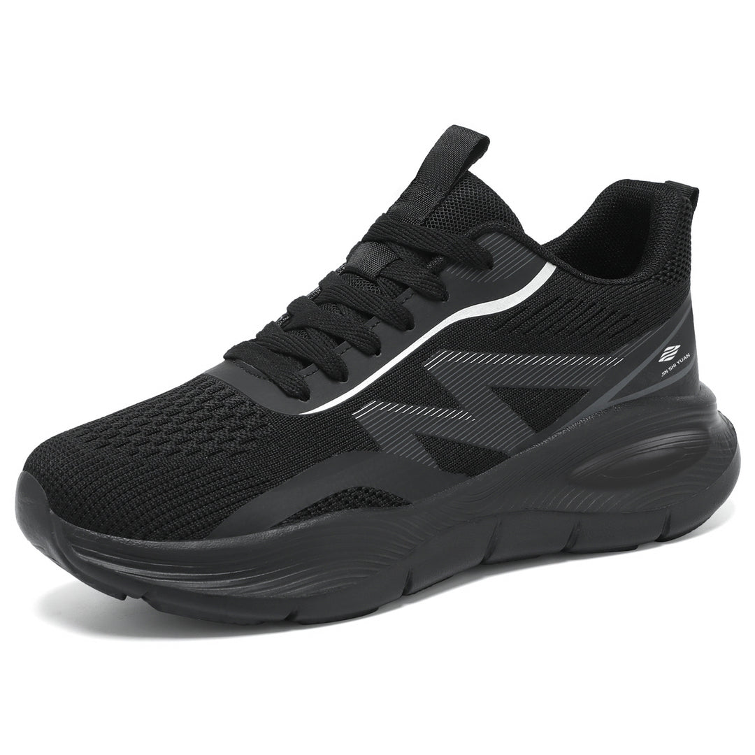 Damen nan Performance-Slip-On Running-Sneaker mit nahtlosem Mesh-Obermaterial, stoßdämpfender Waben-Plateausohle und verstärkter Fersenstütze Drune