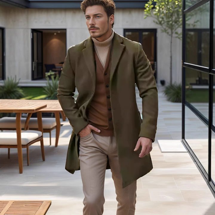 Herren eleganter taillierter Übergangsmantel Drune