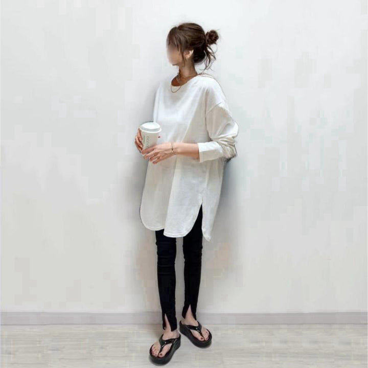 Damen Langarmshirt mit moderner asymmetrischer Schnittführung Drune