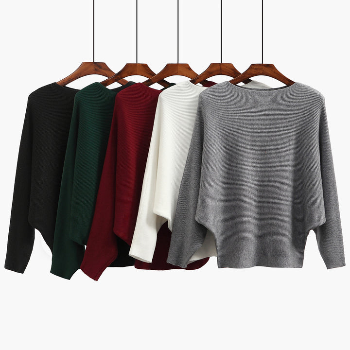 Damen Oversized Strickpullover mit raffiniertem Rippdesign und weitem Schnitt Drune