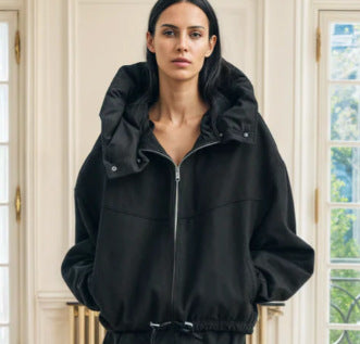 Damen Oversized Sweatjacke mit voluminösen Ärmeln und bequemen Taschen Drune