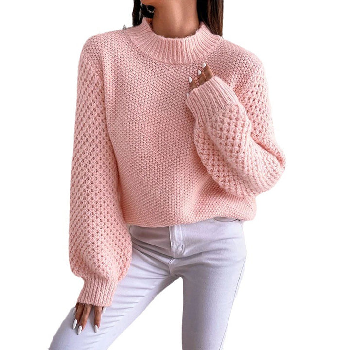 Damen kuscheliger Oversized Pullover mit strukturiertem Muster und Rollkragen Drune
