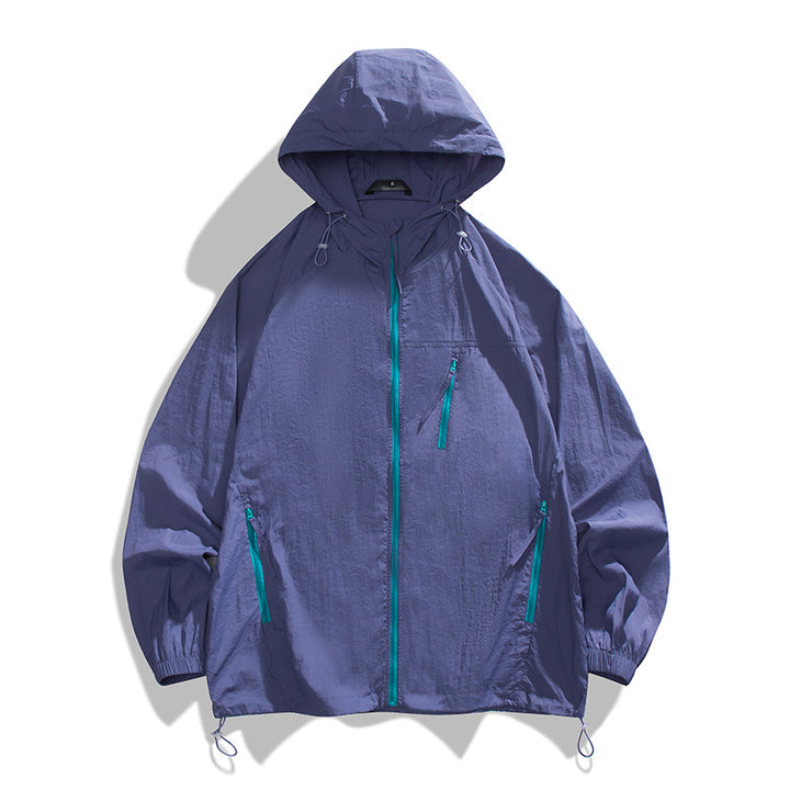 Herren leichtgewichtige Windjacke mit praktischen Taschen und atmungsaktiven Eigenschaften Drune