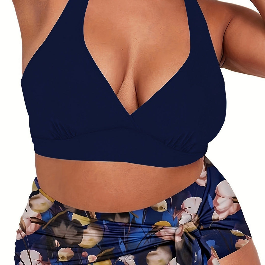 Damen Zweiteiliges Badeoutfit mit lässigem Wickelrock Drune