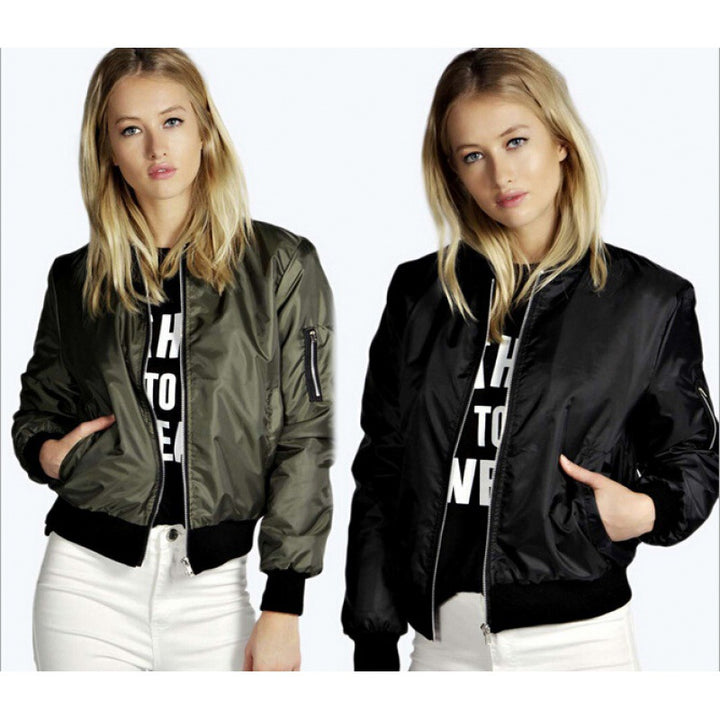 Damen Bomberjacke mit modischem Schnitt und praktischen Eingrifftaschen Drune