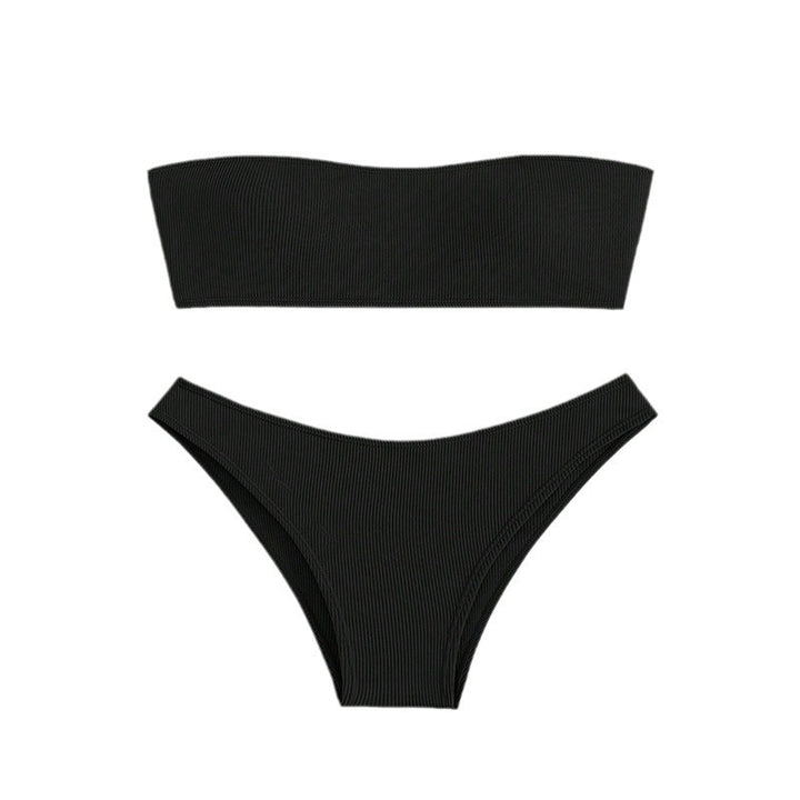 Damen Ripp- trägerloses Bikini-Set Drune