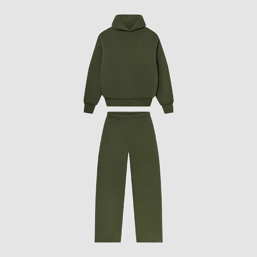 Unisex nan gemütliches Loungewear-Set mit hohem Rollkragen, relaxed-fit Sweatshirt und gerader Sweatpants Drune