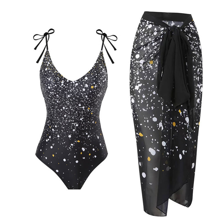 Damen Maxi-Rock mit elegantem Wickeldesign und floralem Muster Drune