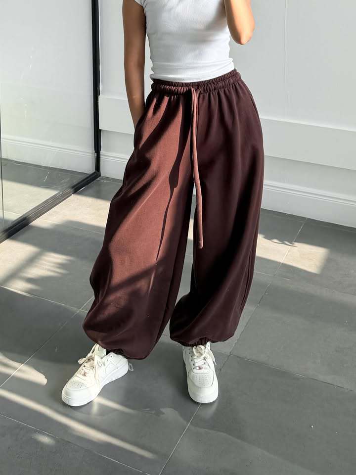 Damen Wohlfühlhose mit weitem Schnitt und elastischem Bund Drune