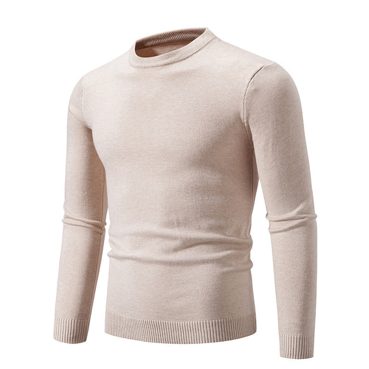 Herren eleganter Rundhals-Pullover aus feiner Baumwolle Drune