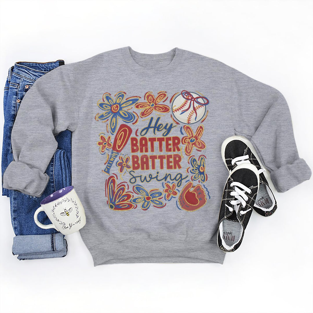 Damen Sweatshirt mit kreativem Baseball-Motiv und lässigem Schnitt Drune