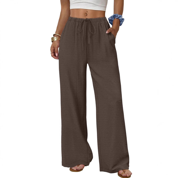 Damen Weite entspannte Sommerhose mit elastischem Bund und Taschen Drune