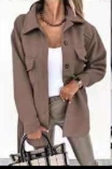 Damen Modische Jacke mit praktischen Taschen und lässigem Schnitt Drune