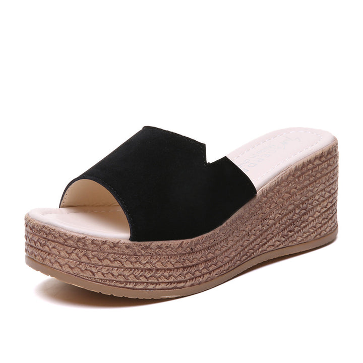 Damen Wedge-Sandalen mit modernem Überkreuz-Design und rutschfester Sohle Drune