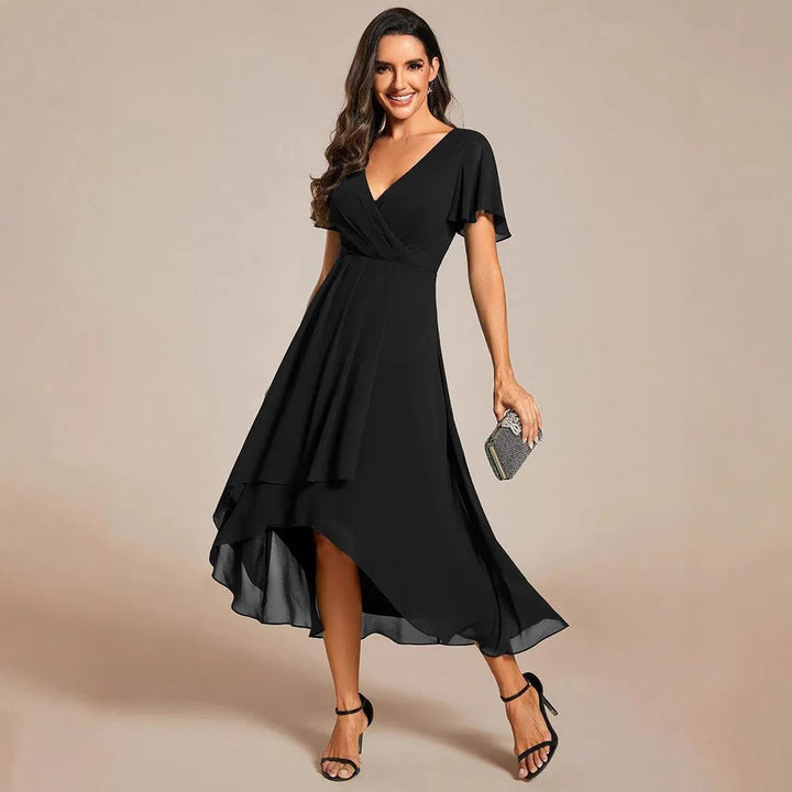 Damen schickes Wickelkleid Drune