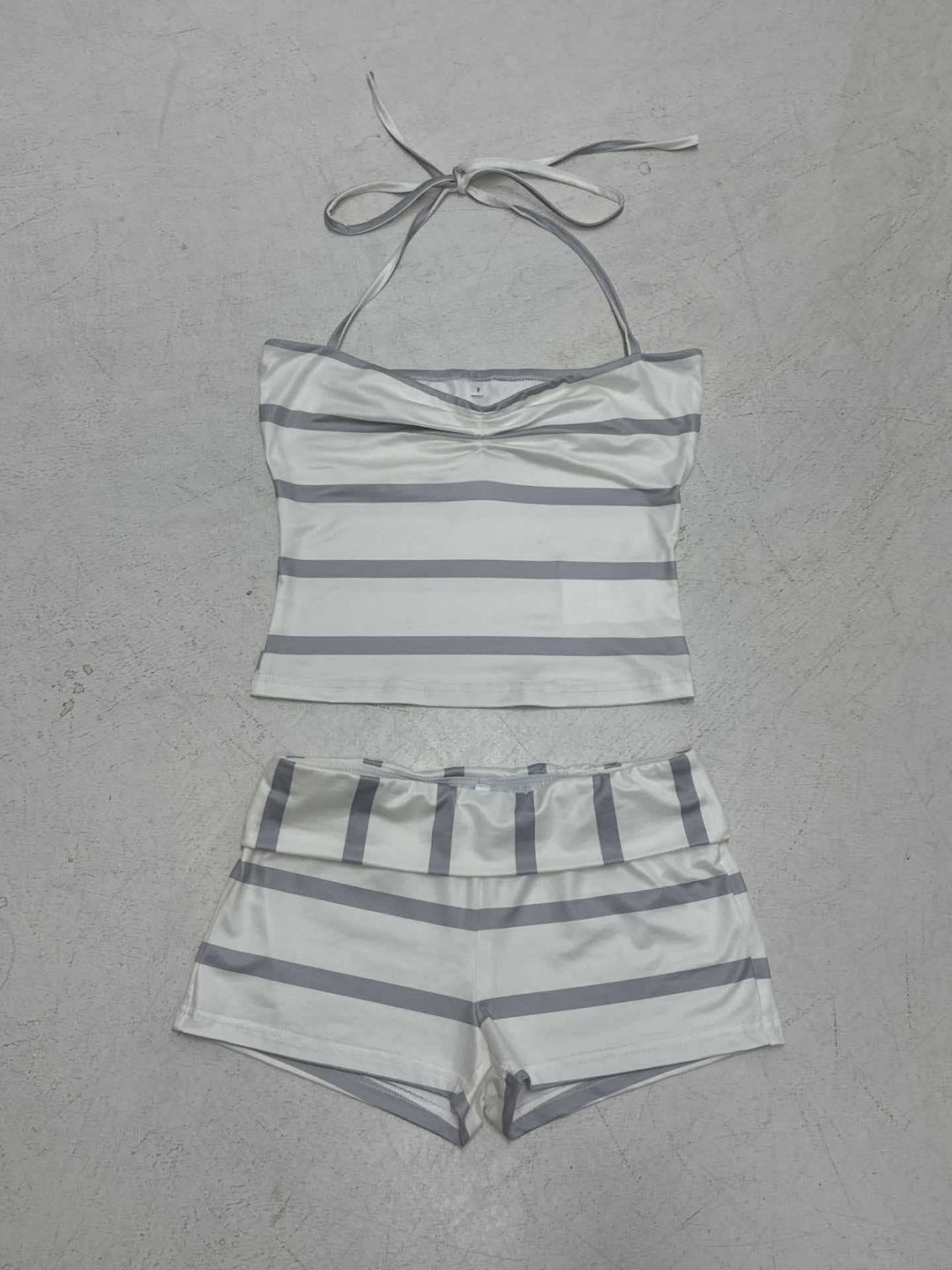 Damen Badeset mit trendy Streifenmuster Drune