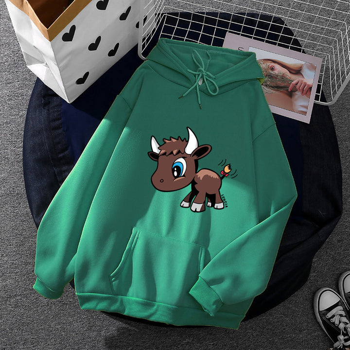 Damen Kapuzenpullover mit verspieltem Tiermotiv Drune