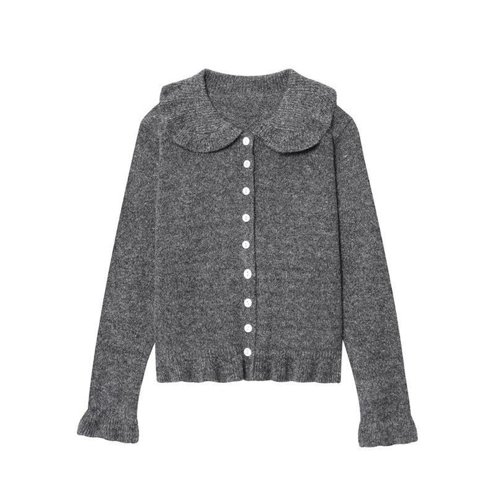 Damen Strickjacke mit weitem Kragen Drune