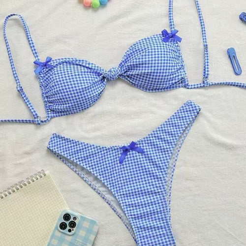 Damen Bikini-Set mit Rüschendetails und verstellbaren Trägern Drune