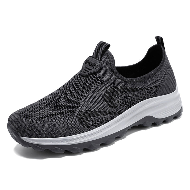Damen nan nahtloser Strick-Slip-On Komfort-Sneaker mit elastischem Sockenschuh, stoßdämpfender EVA-Zwischensohle und griffiger Profilgummisohle Drune