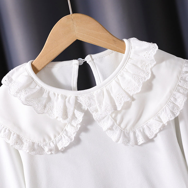 Mädchen Bluse mit romantischem Rüschensaum Drune