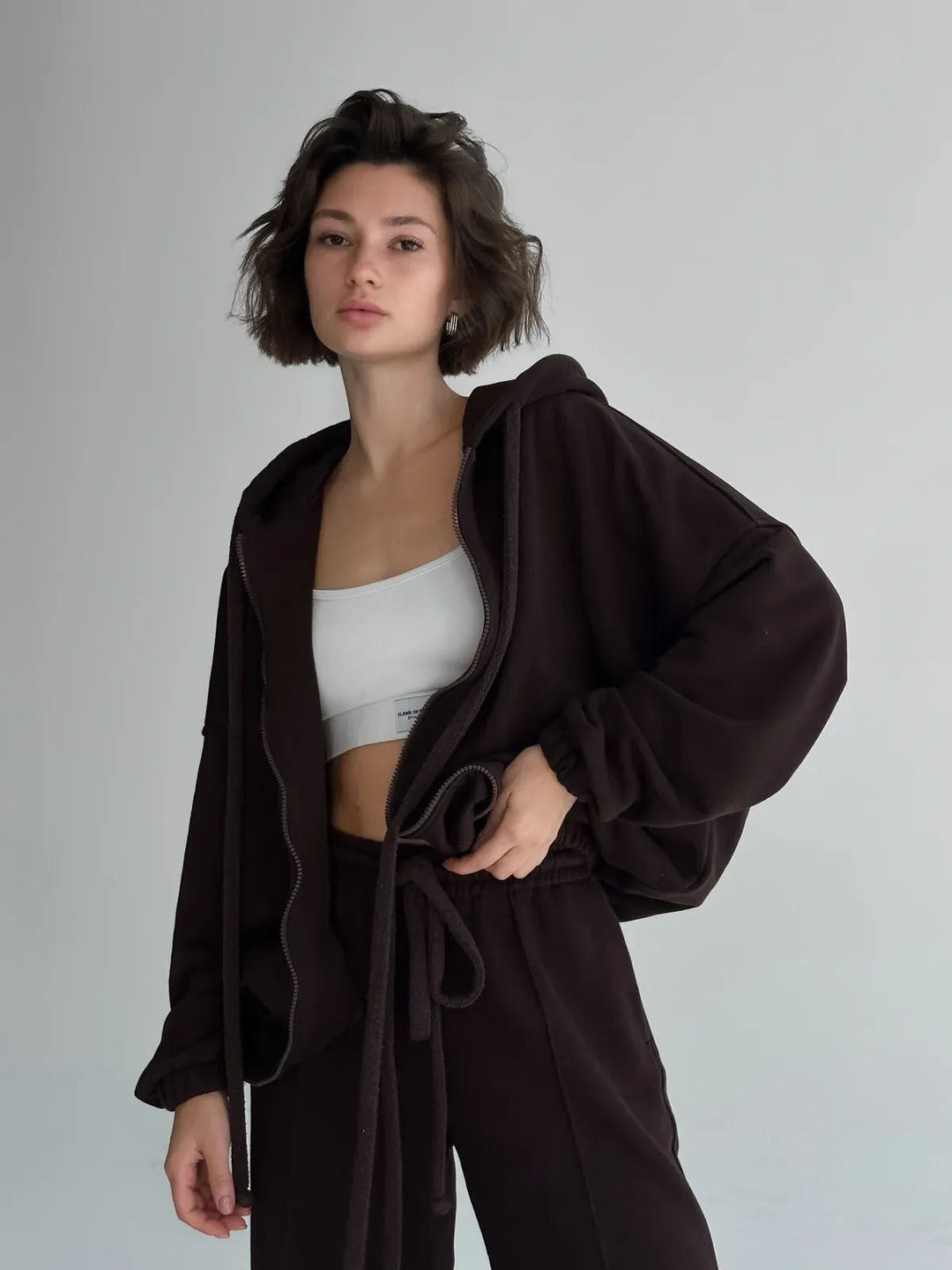 Damen Sweatanzug mit Jogginghose Set Drune