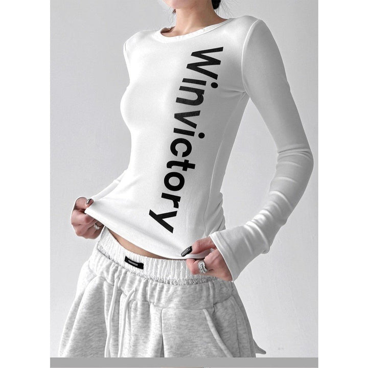 Damen langärmliges Statement-Shirt Drune