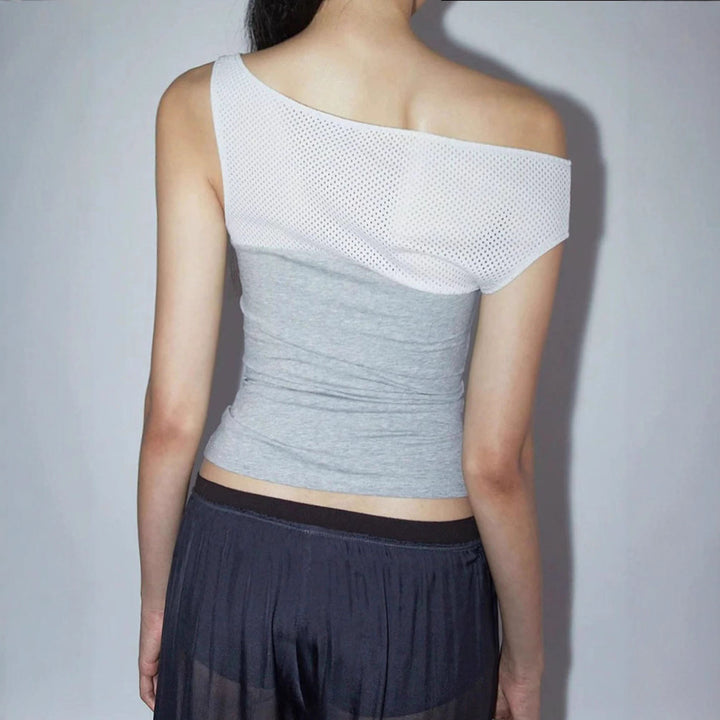 Damen Sporttop mit modischem Netzdesign und figurbetontem Schnitt Drune