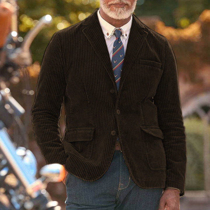 Herren cordjacke mit aufgesetzten Taschen und modernem Schnitt Drune