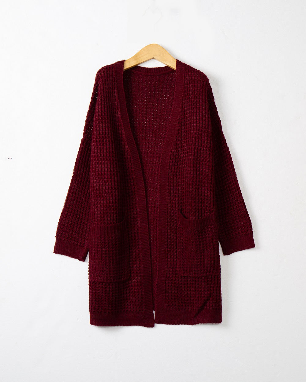 Damen lässiger Strickcardigan mit Taschen und offenem Schnitt Drune