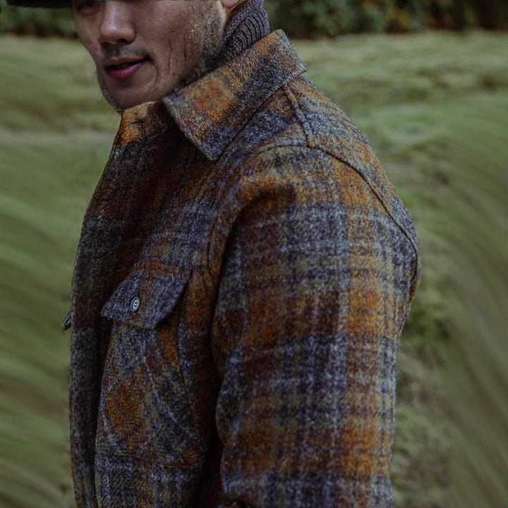 Herren Gemusterte Flanelljacke mit praktischen Taschen Drune