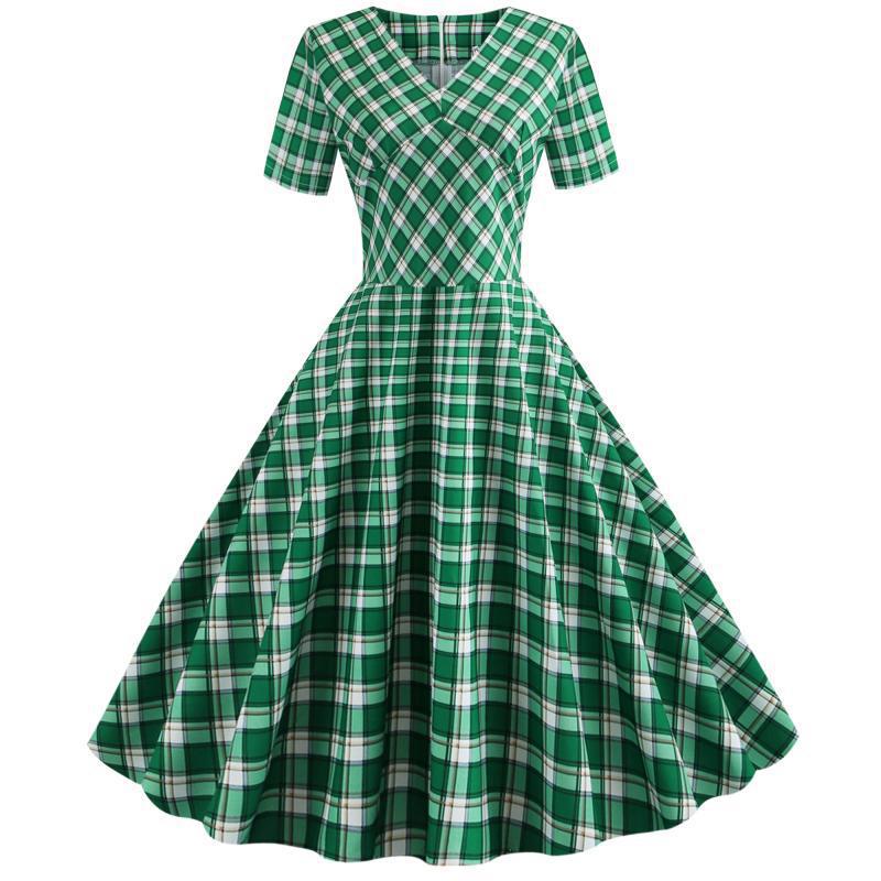 Damen Swingkleid im karierten Design Drune