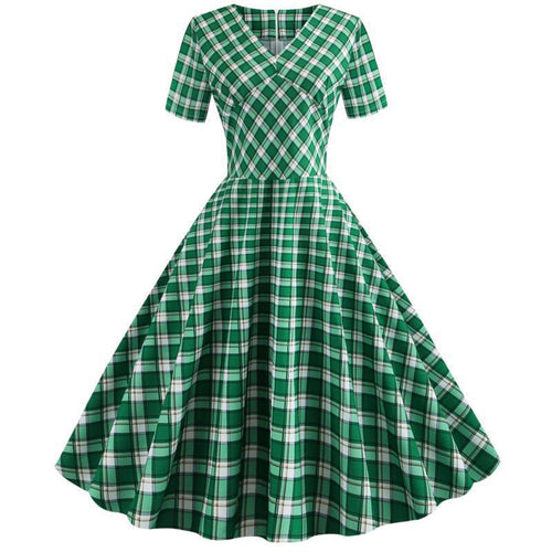 Damen Swingkleid im karierten Design Drune