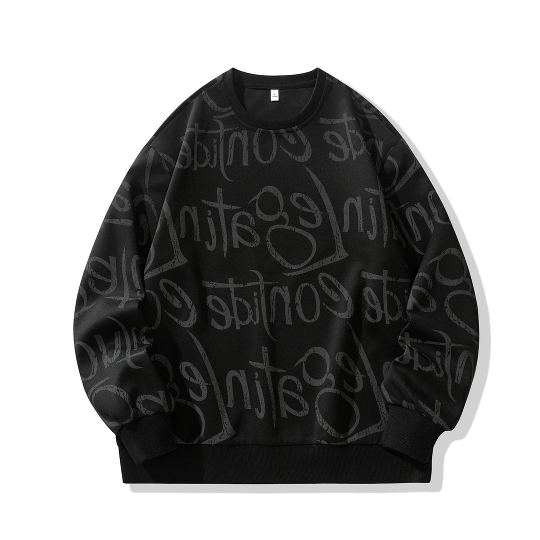 Herren Sweatshirt mit kreativem Motiv und weichem Innenfutter Drune