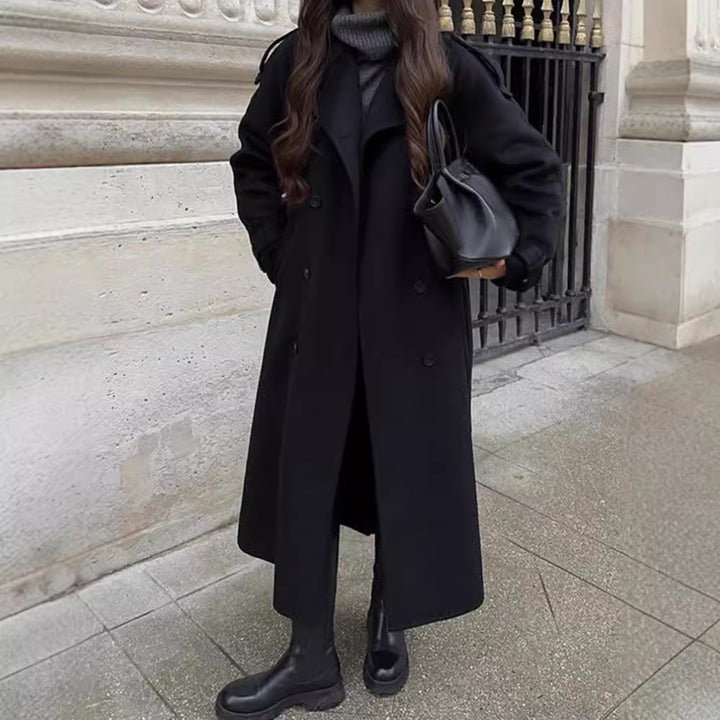 Damen Oversized Trenchcoat aus weichem Wollmix Drune