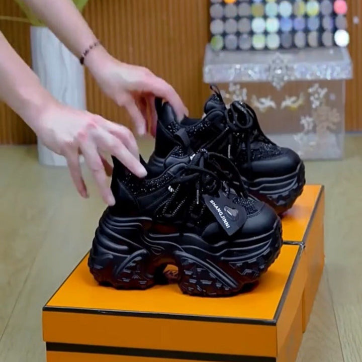 Damen Chunky Sneakers mit glitzernden Akzenten und stylischem Design Drune