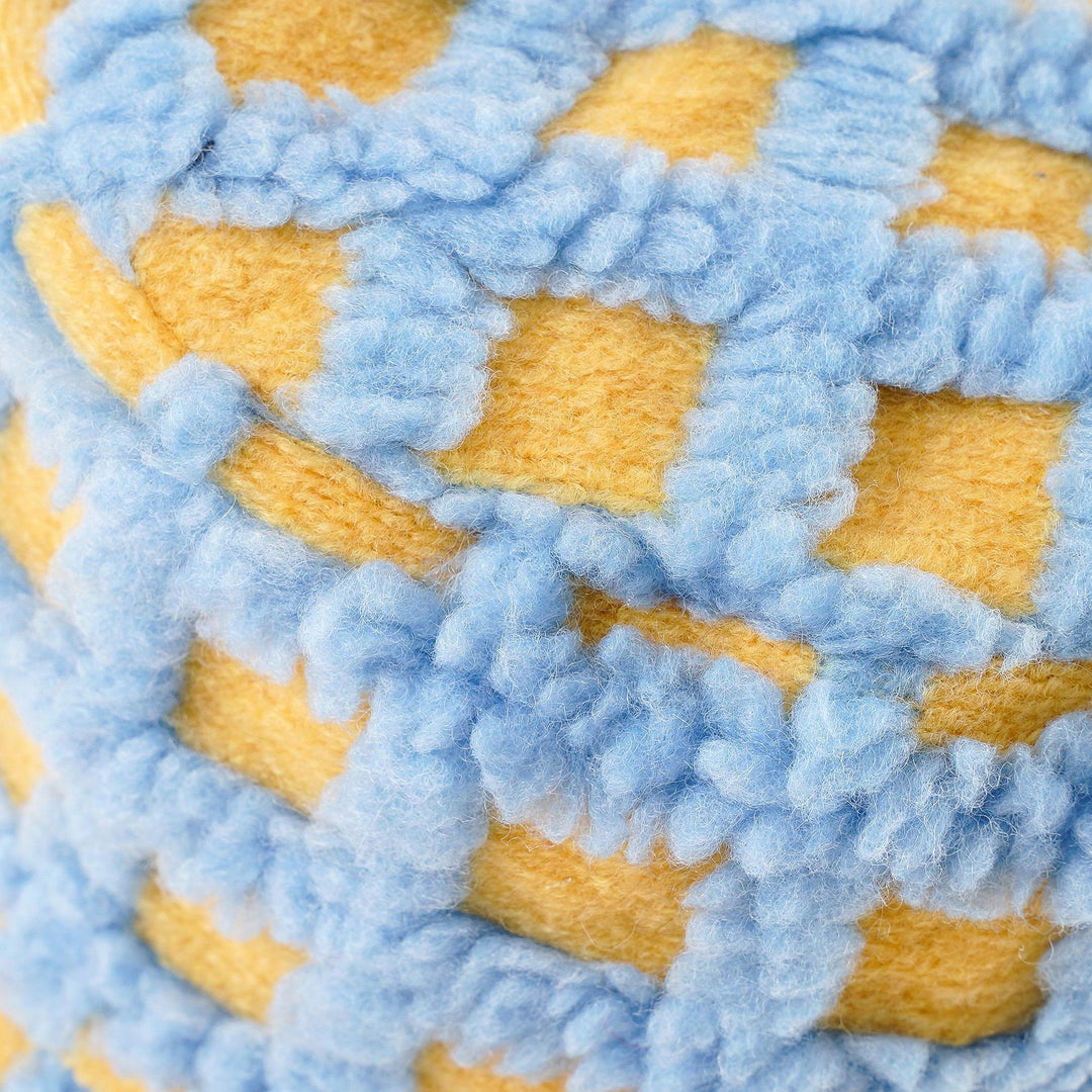 Damen Fleece-Bucket-Hut mit verspieltem Karomuster und weicher Struktur Drune