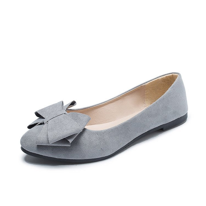 Damen Ballerinas mit dekorativer Schleifenapplikation und rutschfester Sohle Drune